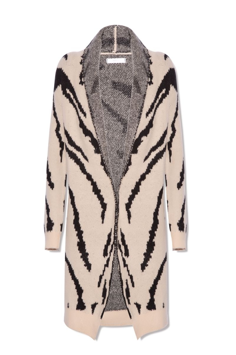 Chaqueta de Punto Estampado Cebra